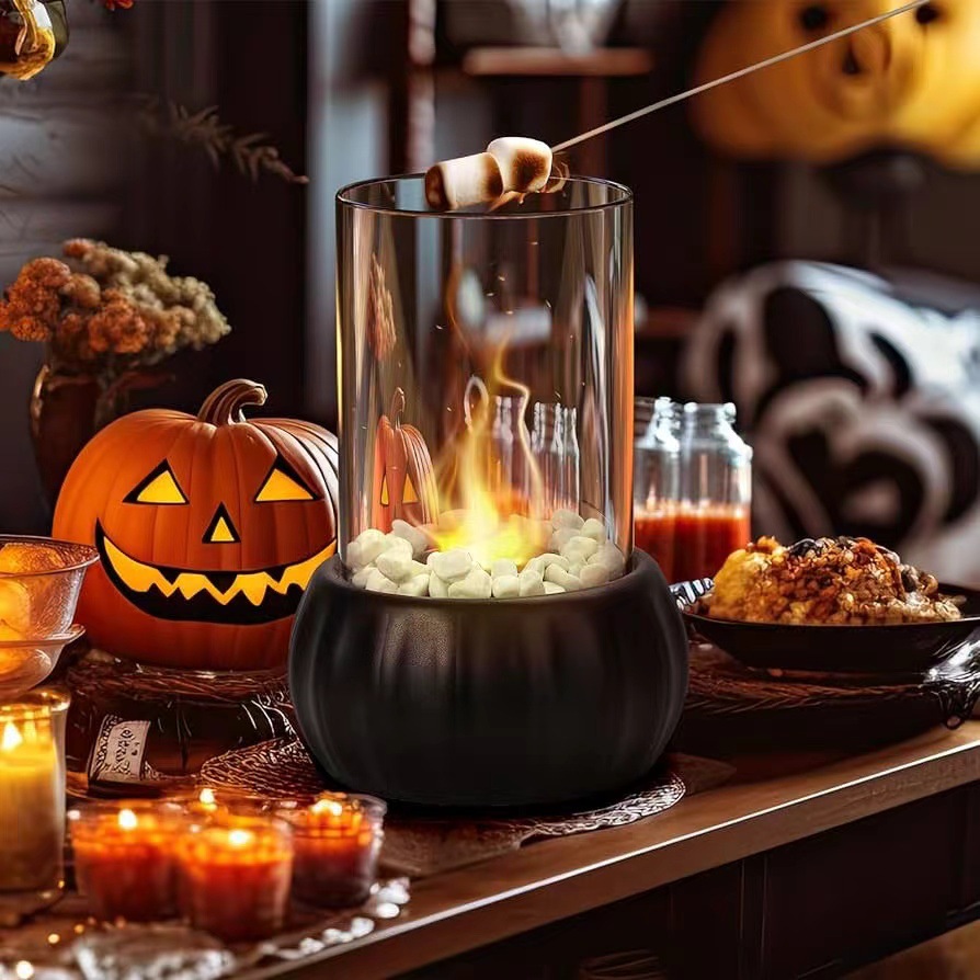 Table top alcohol fireplaces Indoor modern metal stoves Black portable real fire fireplaces Outdoor stoves cross-border wholesale Specification drawing