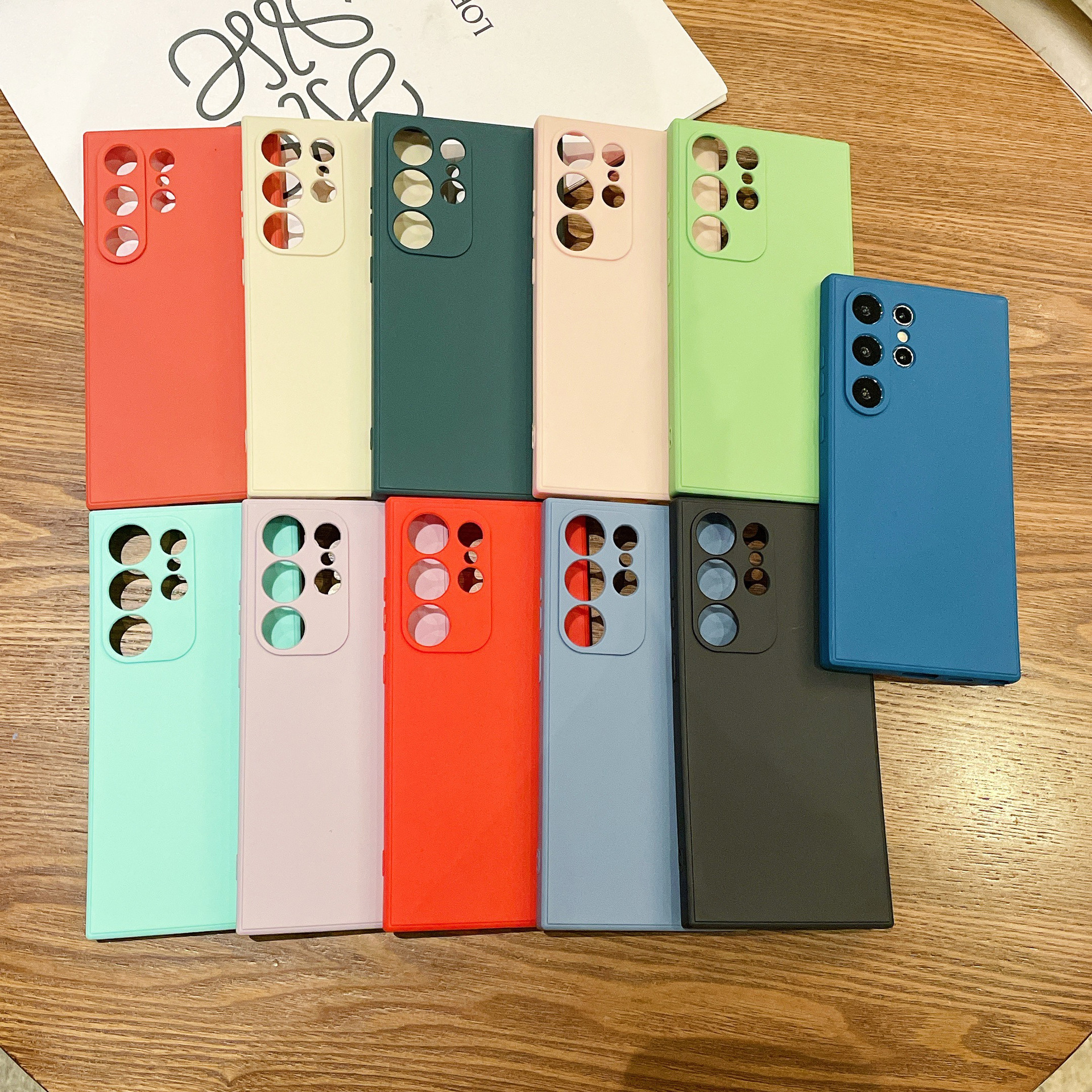 Suitable for Samsung S24 fine-hole matte TPU straight-edge A53A15 protective case, note20 Rubik's Cube silicone phone case details Picture