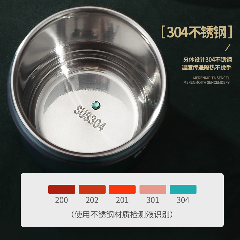 Gift: 304 stainless steel insulated cup, water-filled straw cup, student breakfast cup, small insulated lunch box can details Picture