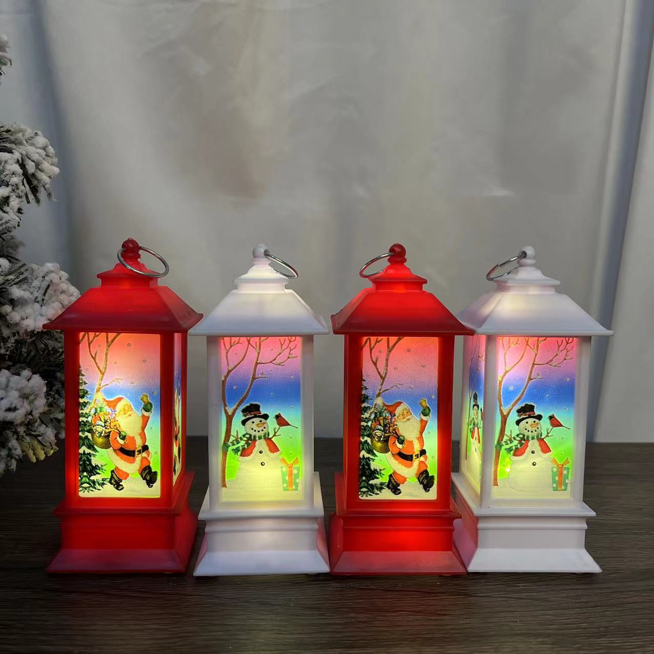 The New Explosive Christmas Wind Lamp Interior Small Wind Lamp Flame Lamp Candle Lamp Led Electronic Light Christmas Decoration