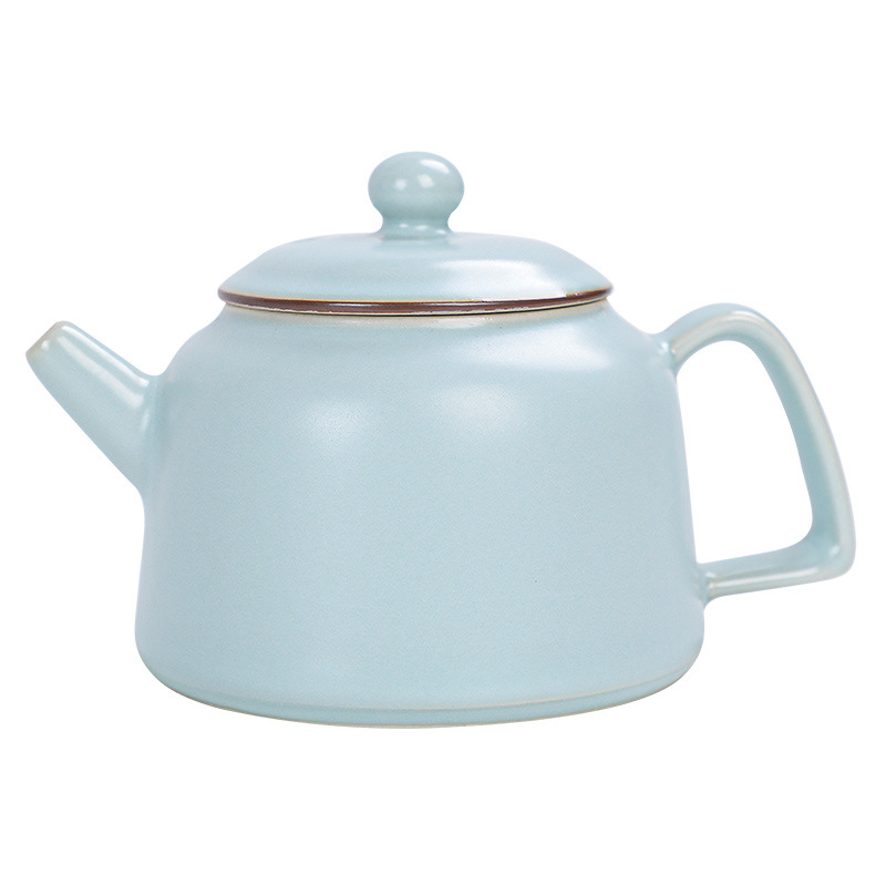 Ru Kiln Open Piece Handmade Teapot Home Tea Table Can Keep A Single Pot Of Ru Porcelain Kung Fu Tea Set Retro Teapot Gifts Item Picture