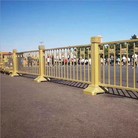 黄金护栏移动隔离护栏 交通道路隔离栏金色莲花护栏景观护栏底座
