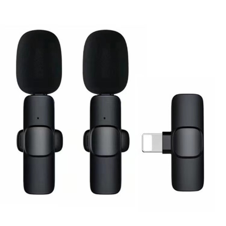 Wireless Collar Microphone A Drag Two Outdoor Mobile Phone Live Microphone Bluetooth Recording Radio Noise Reduction Mini Microphone Item Picture