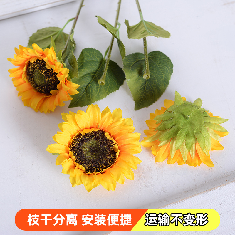 Simulation Sunflower Home Living Room Decoration Fake Flower Silk Flower Net Red Picnic Photography Props Simulation Flower Application Scenario