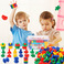 儿童益智玩具塑料螺母螺丝配对组合宝宝拼装动手拧形状螺钉大颗粒图