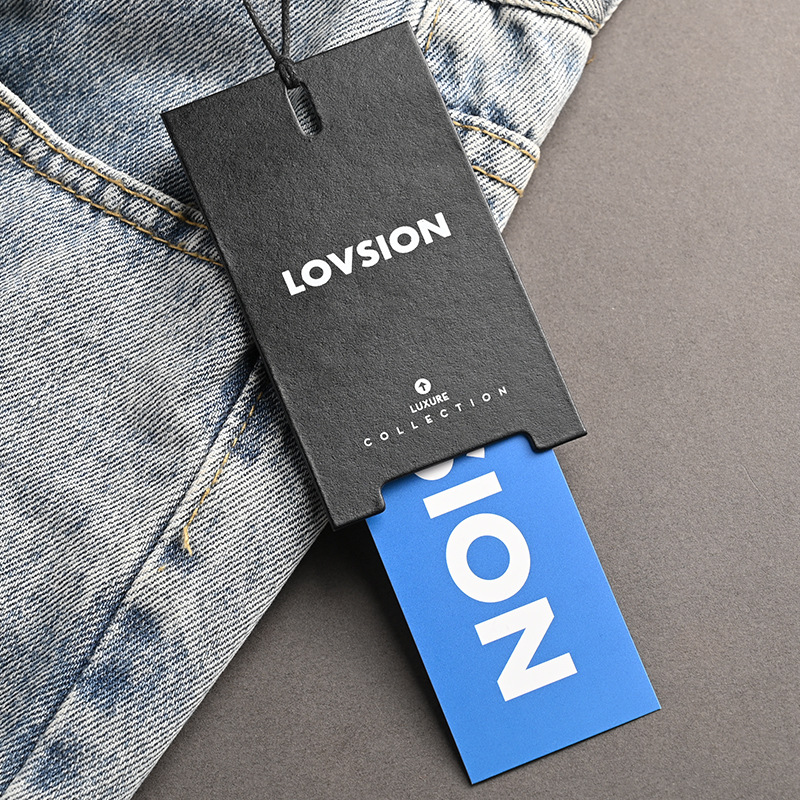 Customized high-end clothing tags, thickened special paper tags, bright black cards, clothing tags, LOGO labels Specification image