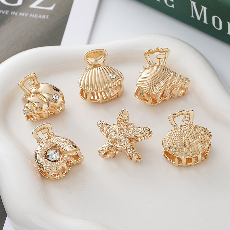 新款海洋动物系列金属发夹气质后脑勺刘海夹侧边发抓夹子厂家批发