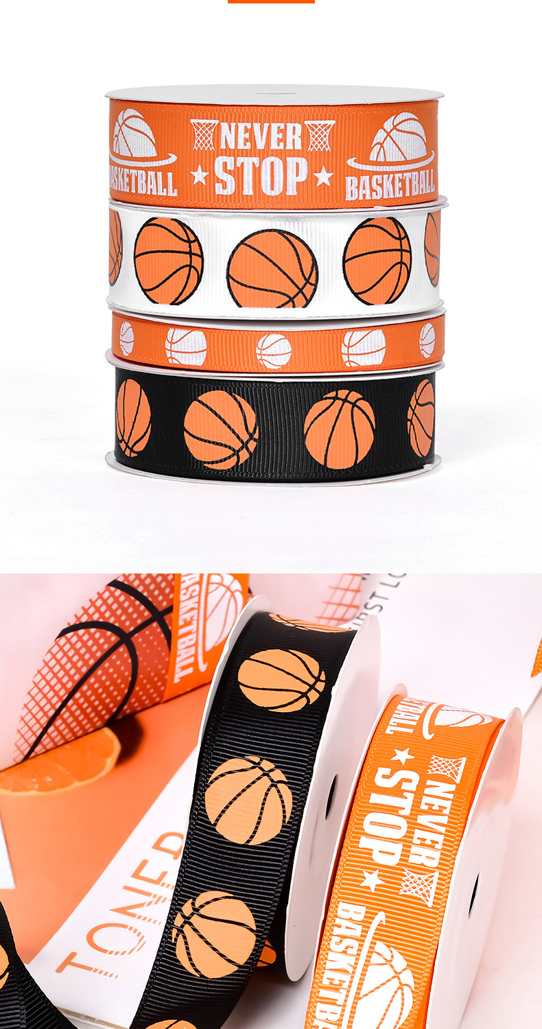 Wanduan Ribbon Cross-border new Product Hot Sale Mall Scene decoration ball series printed ribbon Peripheral basketball ribbon pic 9