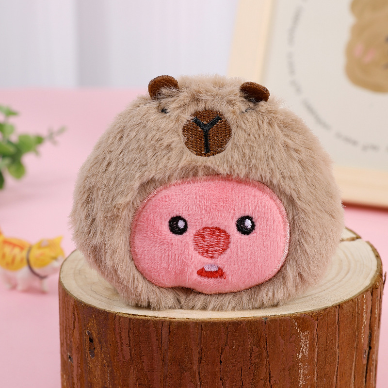 Online Celebrity Cartoon Plush Capibala Figure Accessories Diy Girl Heart Capybara Bag Accessories Accessories Application Scenario
