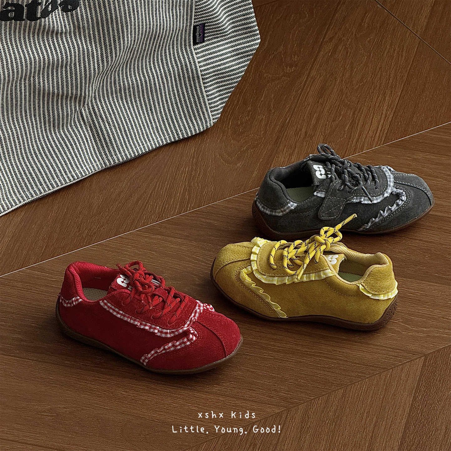 甜美薄底机能童鞋女童公主芭蕾风复古魔术贴设计秋新款赛车鞋