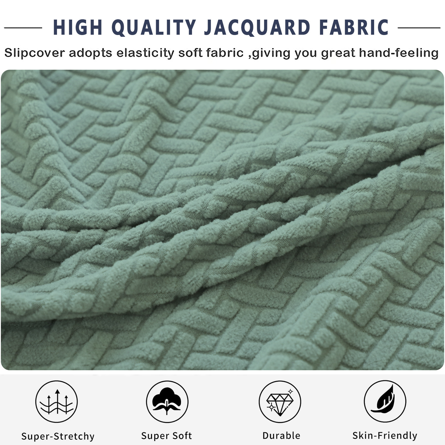 Cross Border T-Jacquard Knitted Elastic Combination Sofa Cover Split Function Chivas Protective Cover details Picture