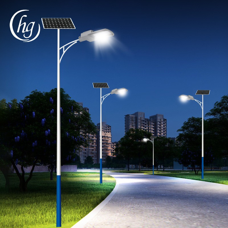 创富户外LED太阳能路灯 自动充电60w感应光源新农村6米太阳能灯详情图3
