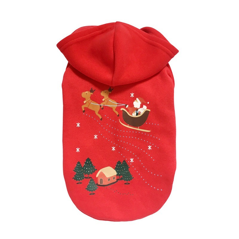 New pet clothing, Santa Claus coat, cat and dog clothes, autumn and winter outfits, small and medium-sized dog hoodies, Christmas clothes details Picture