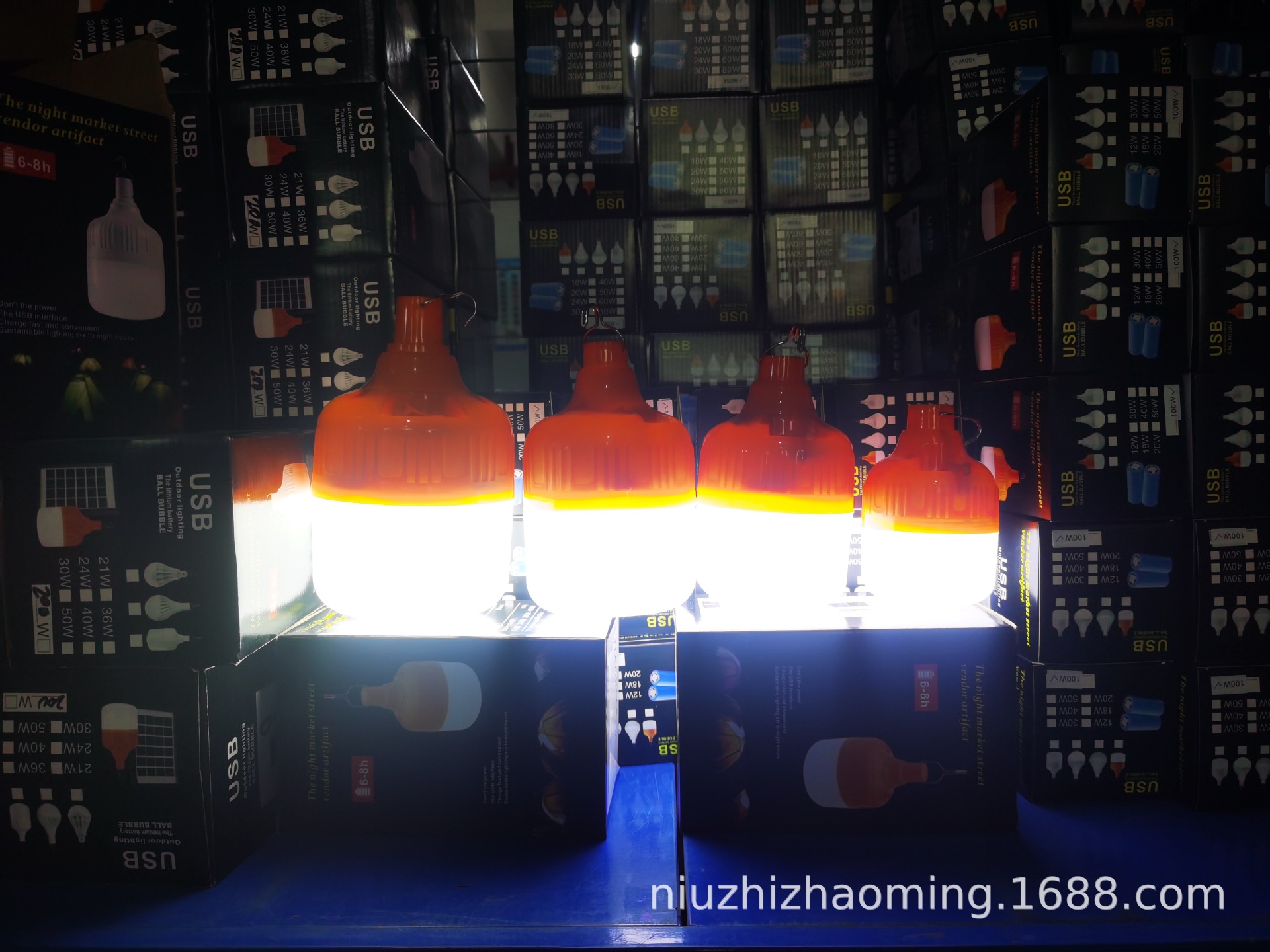 摆摊夜市专用灯应急led地摊灯爆亮家用停电节能球泡灯usb灯泡充电详情7