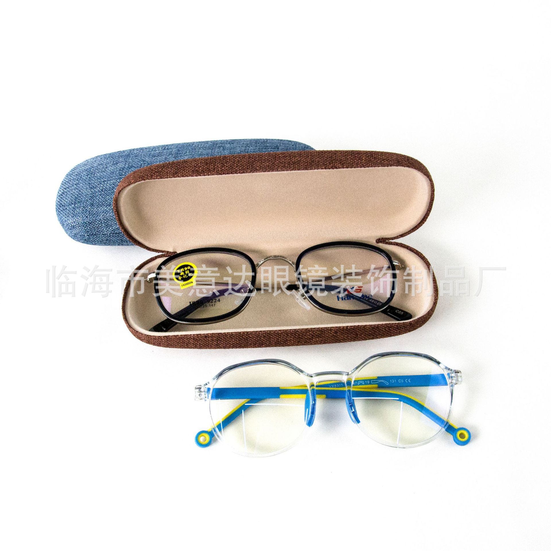 麻布光学镜眼镜盒学生近视眼镜盒老花镜阅读镜眼镜盒详情图3