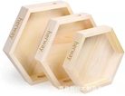 日式果盘松木创意六边形坚果点心托盘木质六角托盘木制家用餐盘