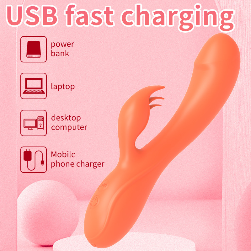 Adult liquid silicone full package vibrator charging tongue licking massage female masturbation toys foreign trade details Picture