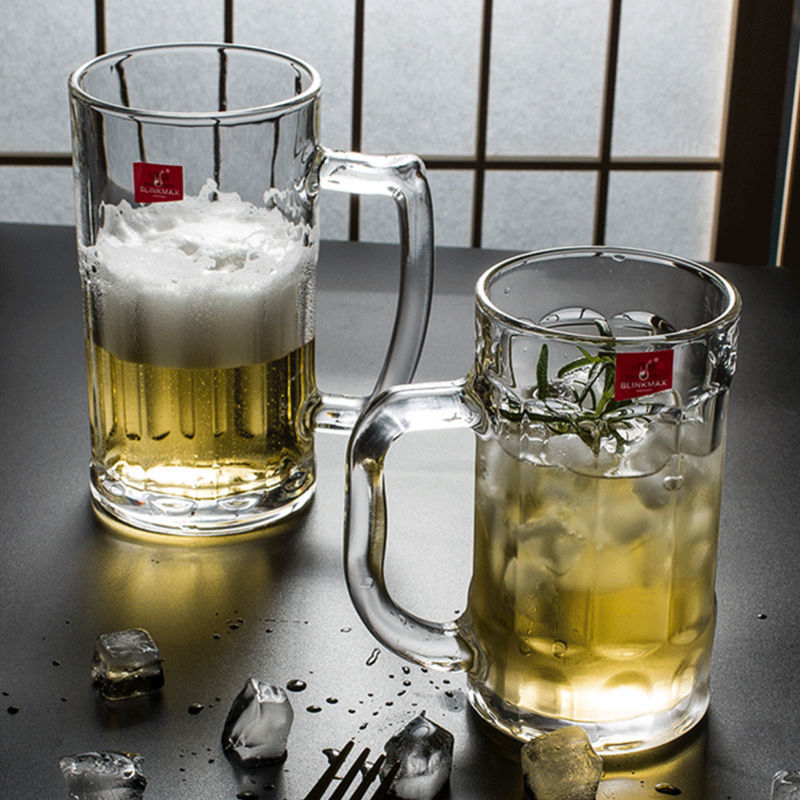 Lizun handle glass cup, multi-functional cold and hot all-purpose household water cup, tea cup, beverage milk cup, coffee cup, transparent Specification image