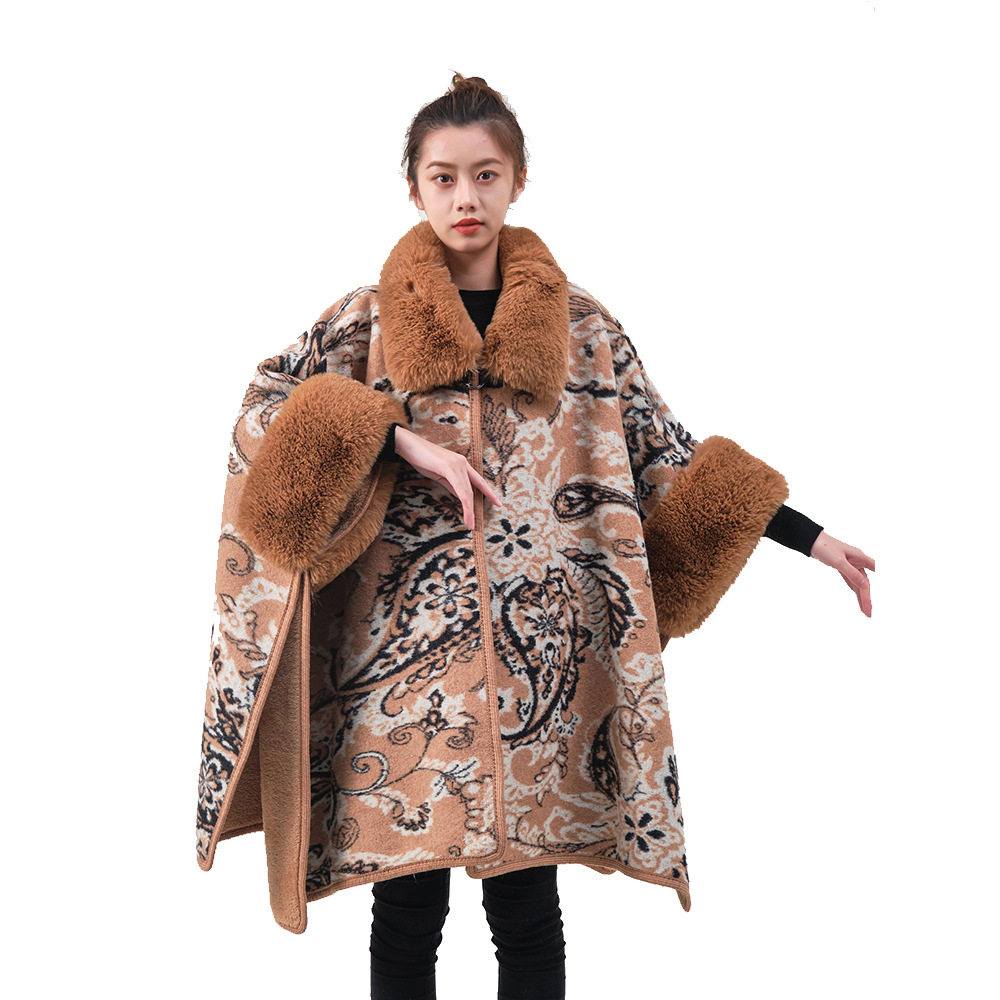 Fashion cape cape and velvet fashion high-end cape manufacturers direct 22 thumbnail