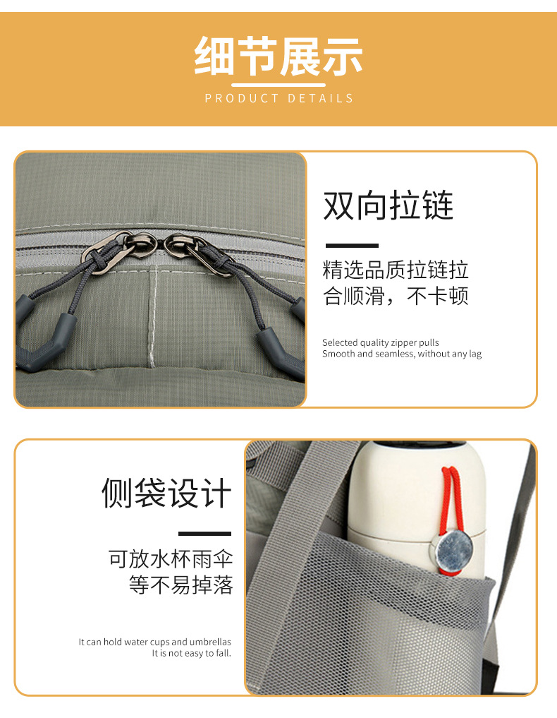 户外登山包大容量双肩包男女通用防水轻便旅行电脑包现货批发详情6