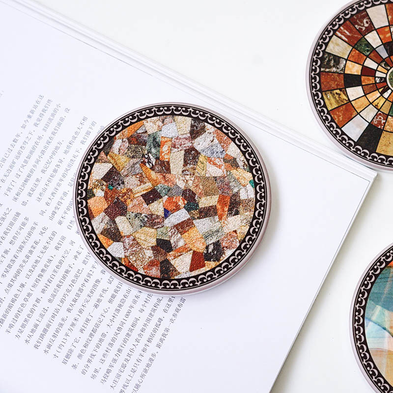 Original manufacturer's in-stock ceramic coasters, Amazon cross-camera bestsellers, anti-slip, heat-insulating and water-absorbing cork ceramic coasters Application Scenario