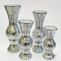 40cm glass Mosaic vase flower arranger Living Room Hotel Gift set 25cm vase