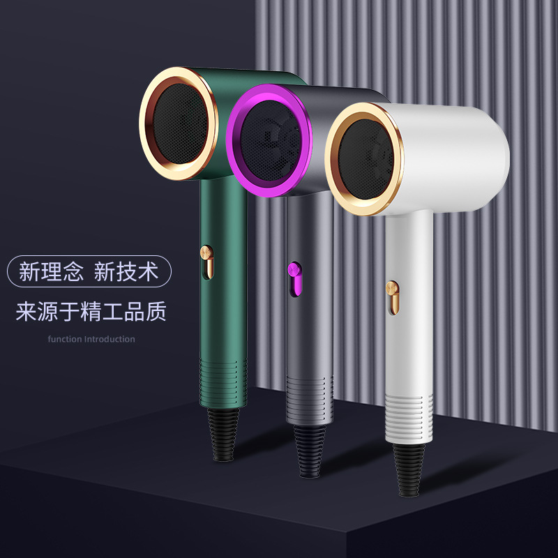 Secador de pelo casa dormitorio de estudiantes secador portátil influencer moda soplador blu-ray alta potencia fabricante al por mayor details Picture