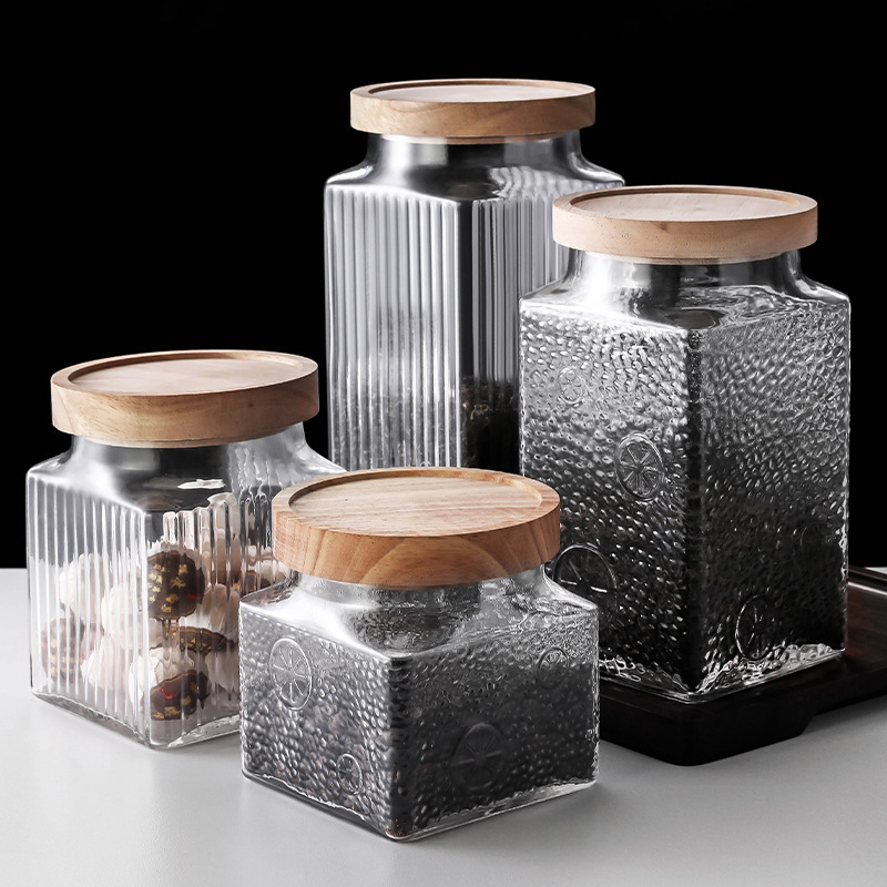 家用复古透明玻璃密封罐食品级储物罐子零食干果收纳罐茶叶储存罐详情图4