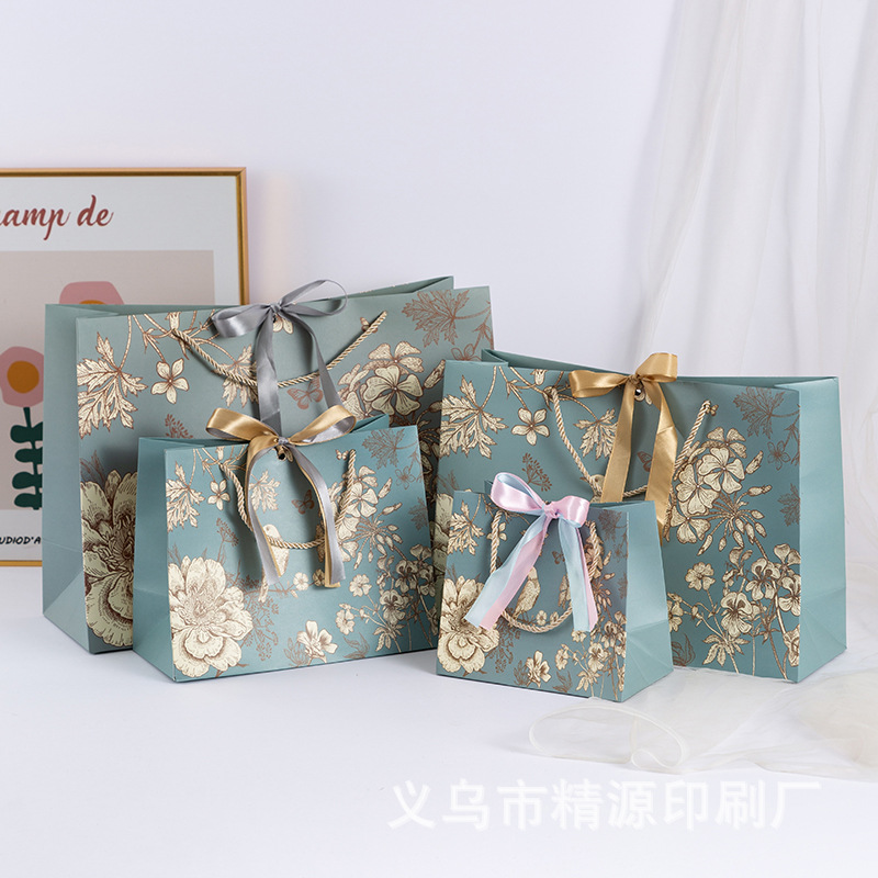 中秋节礼品袋 ins风森系服装包装手提袋伴手礼纸袋少女外出手拎袋