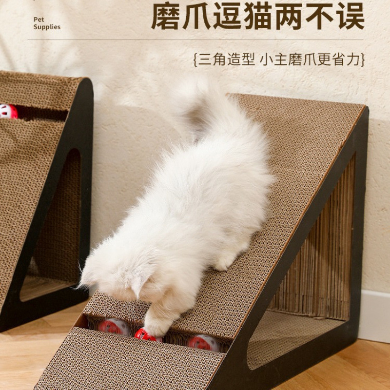 Cat scratch board, non-shedding cat climbing frame, vertical large corrugated paper wear-resistant sofa, cat protection products, cat toys details Picture