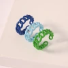 Simple open metal hollowed-out ring, ins fashion, adjustable color oil drip, personalized design, unisex ring girl Specification image