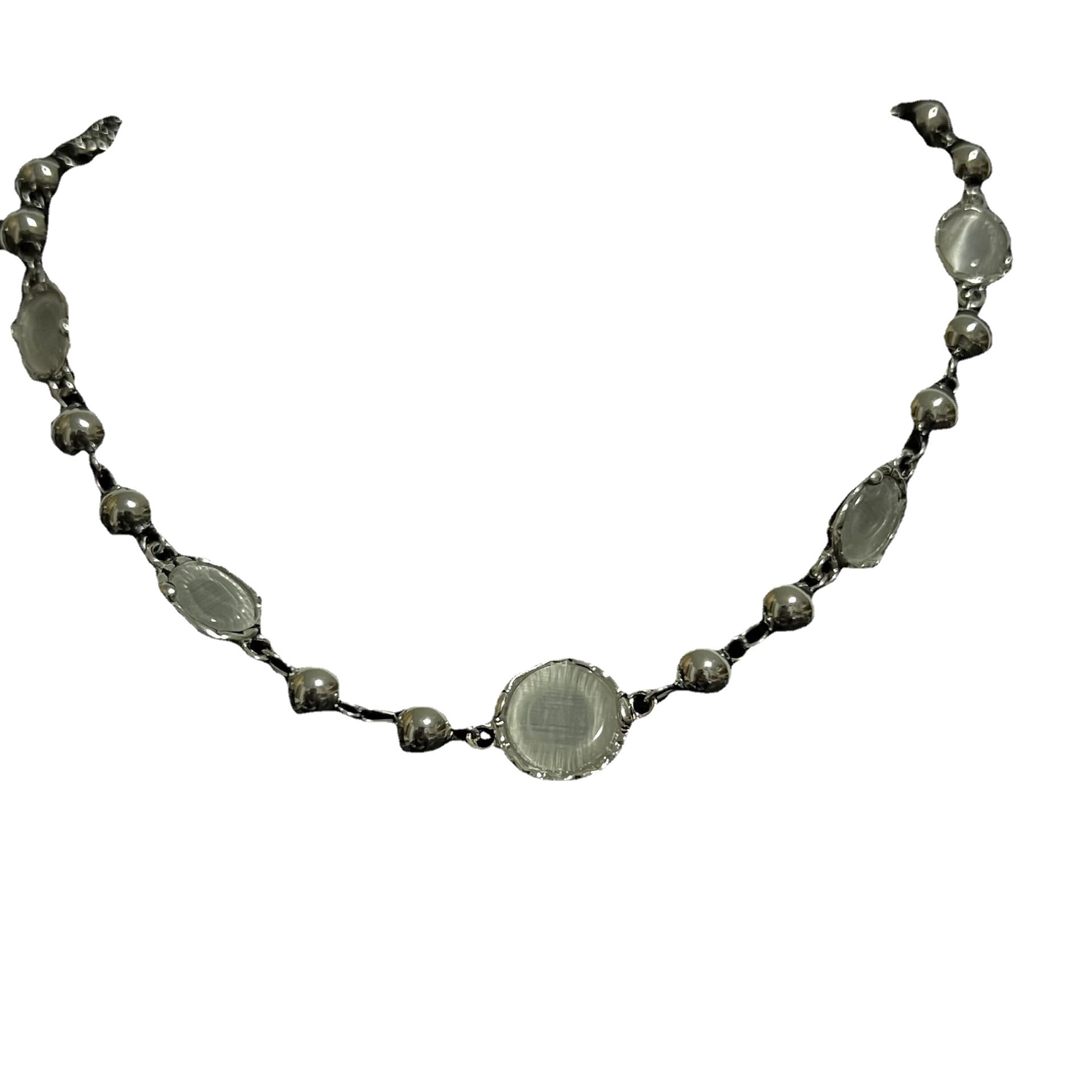 小众设计感轻白底实物图