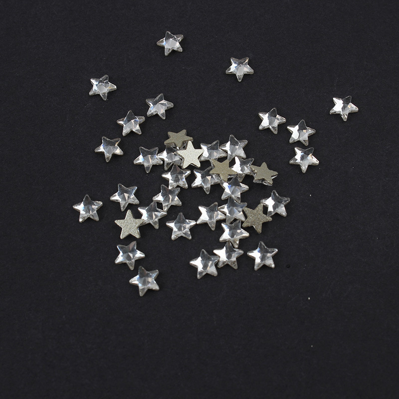 Self-owned brand brilliant glass star nail drill DIY hairpin phone case decoration accessories Multi-faceted flat bottom water diamond jewelry brand in stock Y200 diy jewelry 1 Specification image