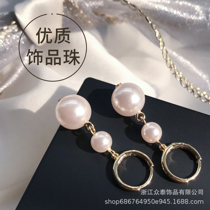 欧比爆款/珍珠耳扣耳坠/气质高级大气复古耳环产品图