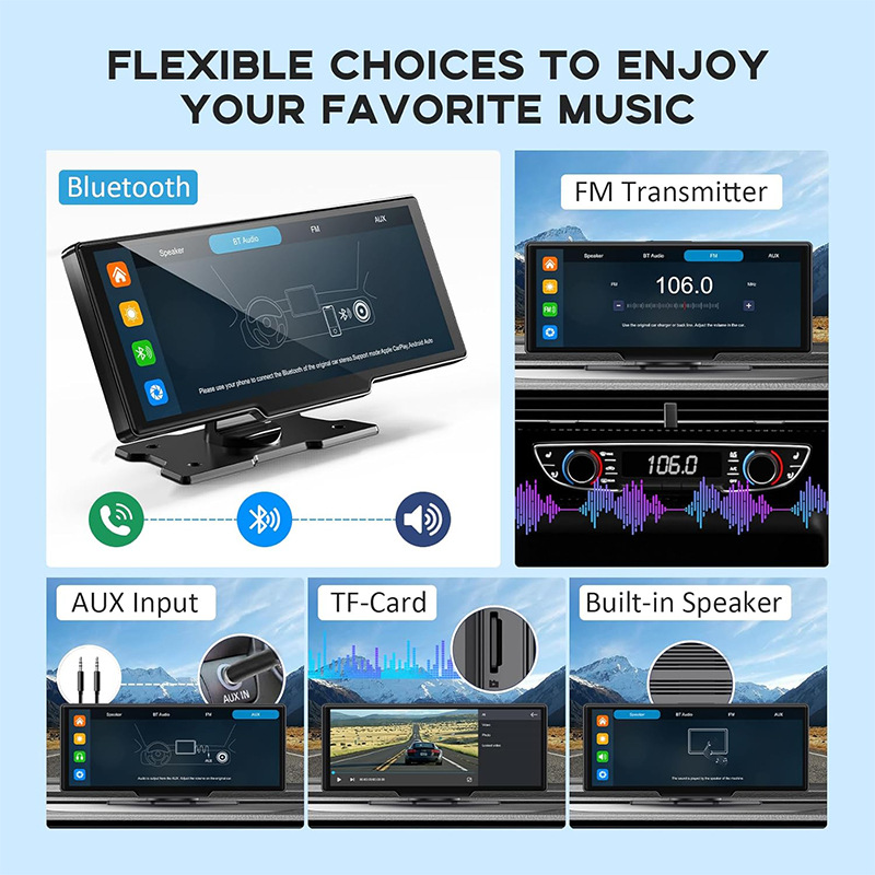 10.26 Inch Full Touch Screen Car Navigator Integrated Front And Rear Dual Recording 1080P Cross-Border Hd Tachograph details Picture