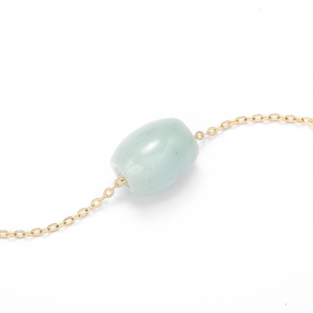 Yashliv Hetian Jade Pendant S925 Silver National Wind Country Tide necklace refreshing collarbone chain female Specification drawing