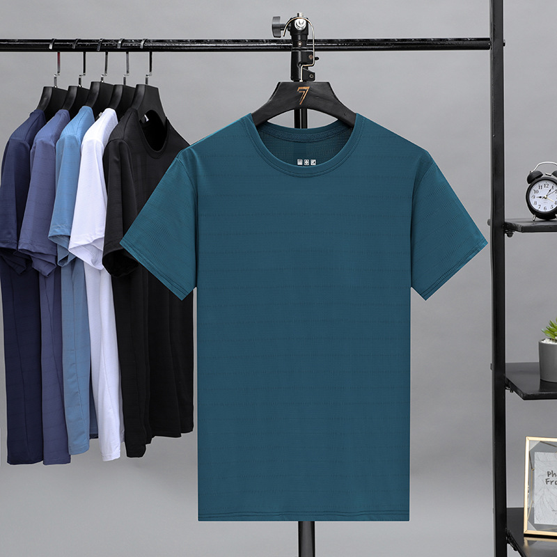 夏季情侣款高弹冰丝速干T恤高品质运动休闲百搭宽松防紫外线短袖