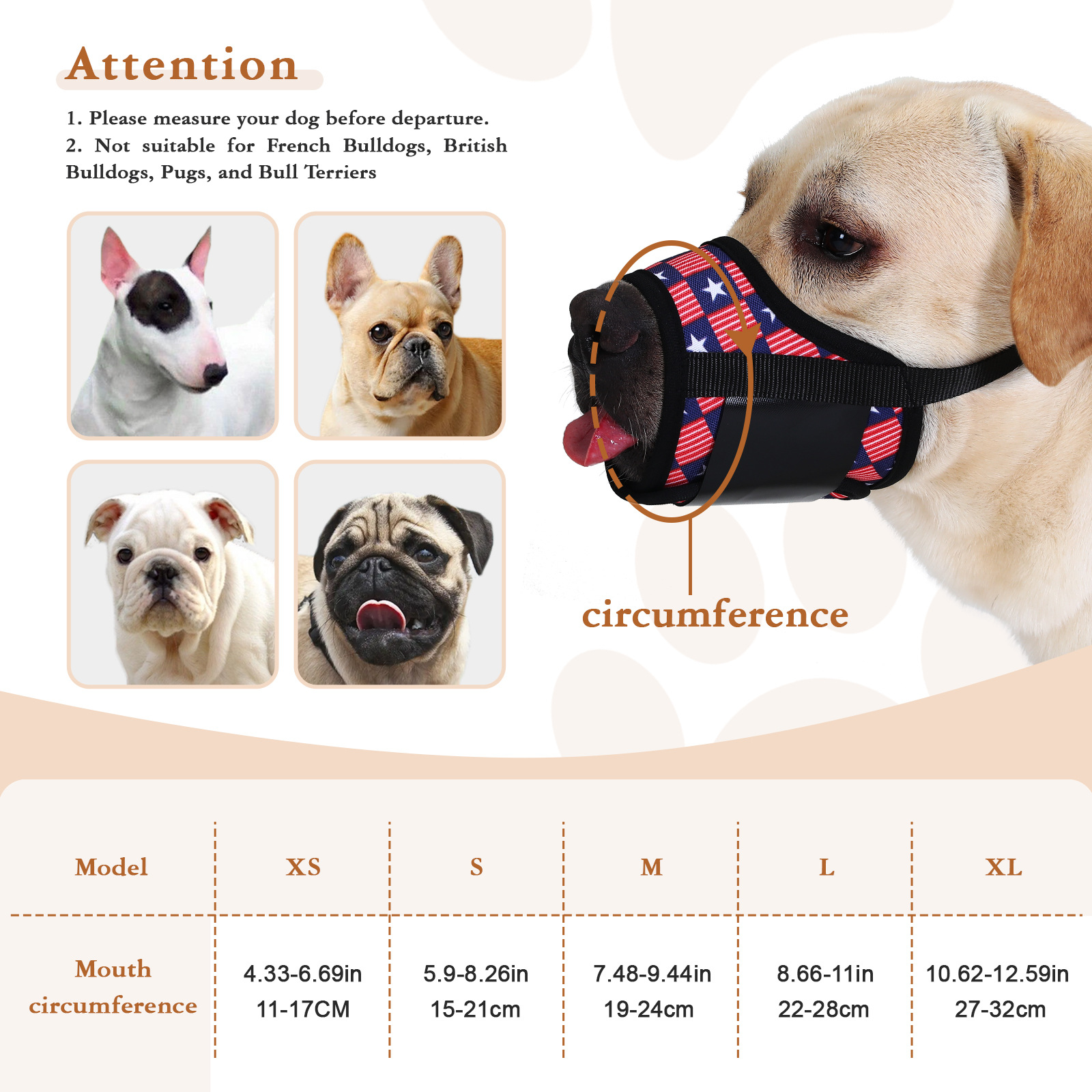 The new 2024 Amazon dog muzzle Velcro adjustable dog mask is a medium to large-sized muzzle that can prevent biting and random eating details Picture