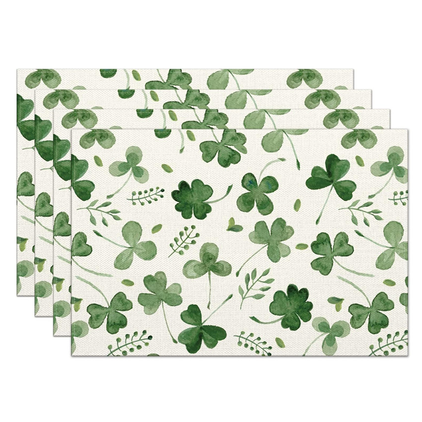 桌布亚马逊爆款印花圣诞节亚麻餐垫批发餐厅氛围布置隔热垫西餐垫