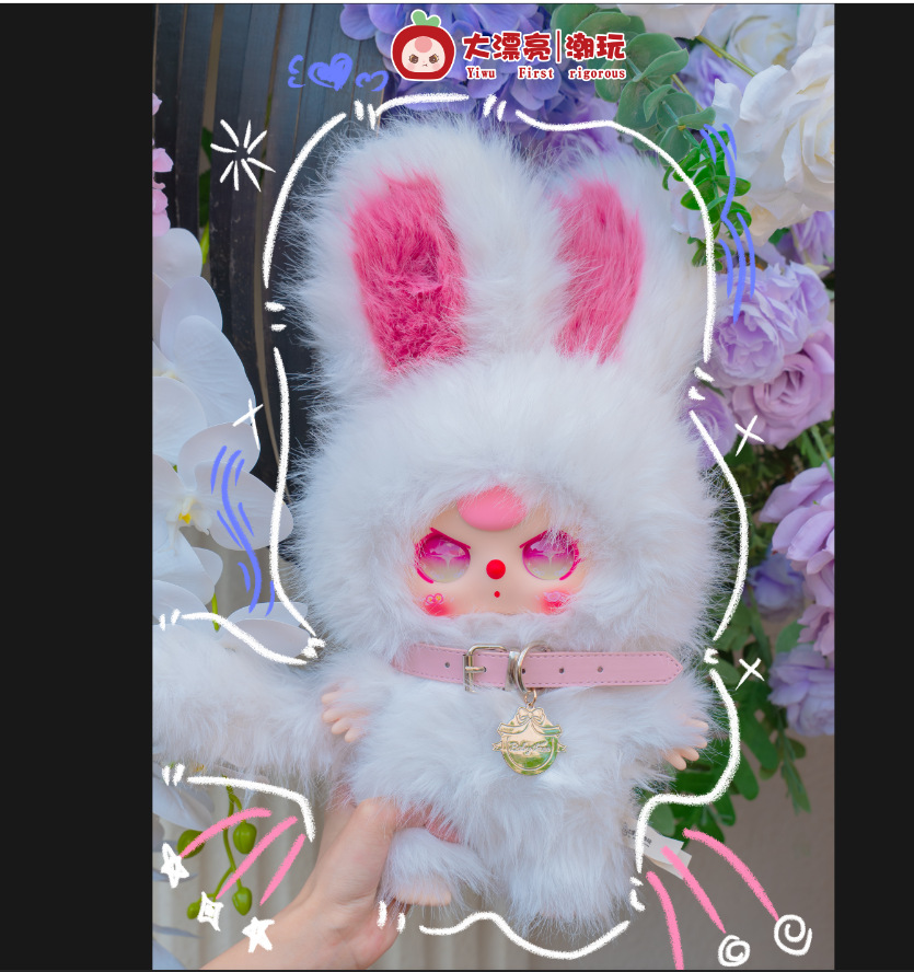 【店铺热卖】babythree娃三岁400体双生毛绒吊卡盲盒直播创意公仔详情3