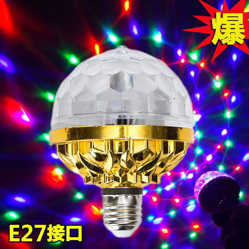 Free shipping, colorful rotating bulbs, New Year's Internet celebrity KTV flashlights, stage lighting, room, disco atmosphere decoration, dormitory Application Scenario