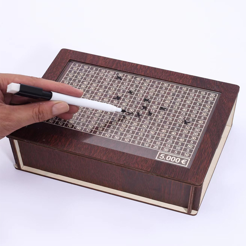 现货Money Box with Counter家居质柜台木质存钱罐木制工艺品摆件