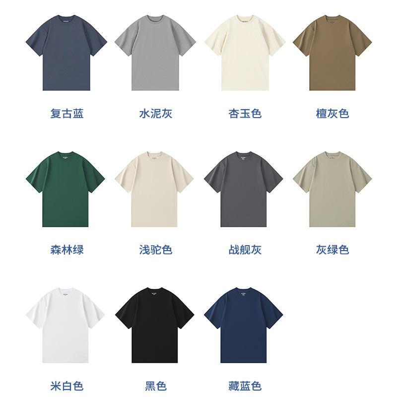 【 Hexagonal Warrior T】 40-count long-staple cotton sorona Cool, anti-wrinkle solid color men's and women's short-sleeved T-shirt Specification image