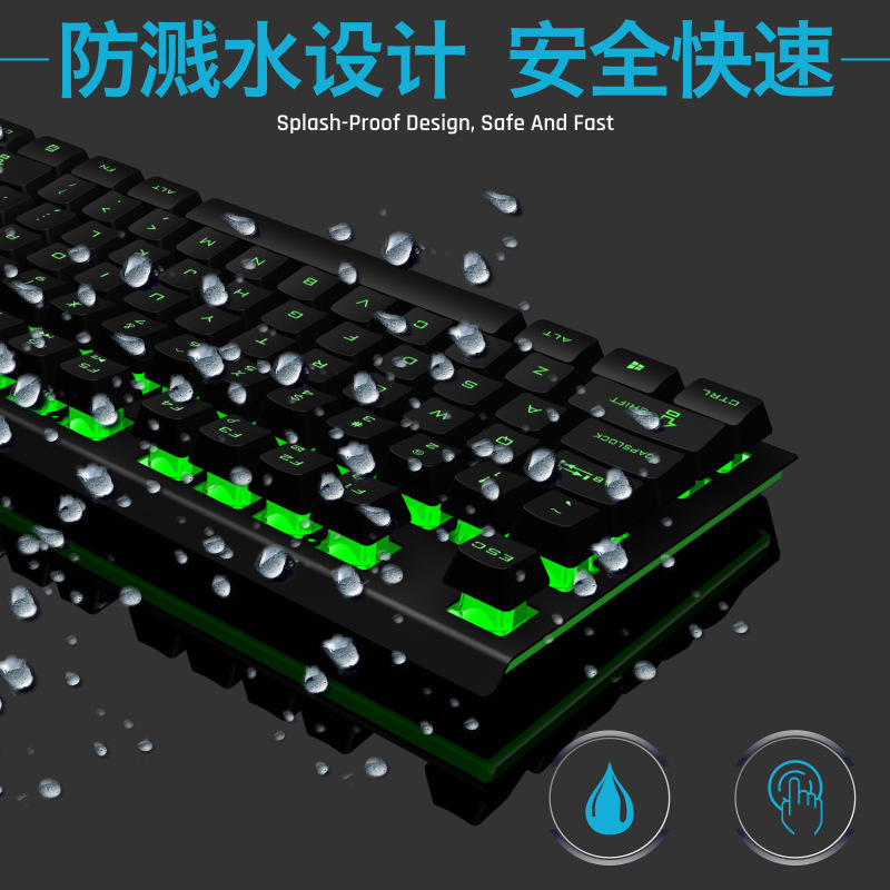 Eighteen Gk60 Metal Luminous Wired Computer Game Keyboard With Hand Support Mechanical Feel Rgb Keyboard Wholesale Application Scenario