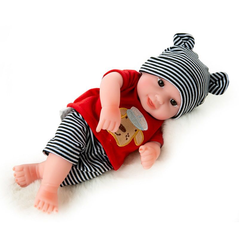跨境新品仿真婴儿搪胶娃娃换装洋娃娃安抚陪睡娃娃儿童玩具详情图3