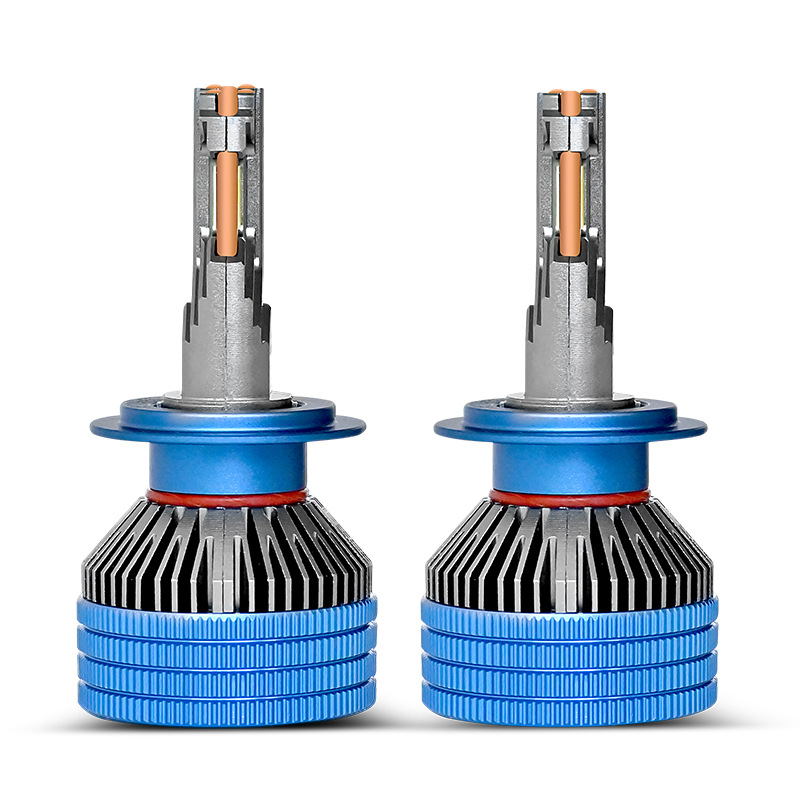 Automotive Led Headlights High-Power 120W Large Chip Three Copper Tube Ultra Bright White H4 H7 Decode Canbus details Picture