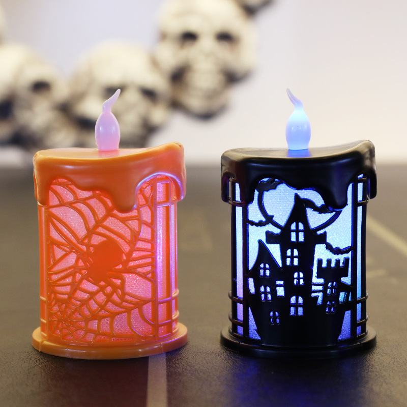 Cross-border new Halloween costume props: small oil lamps, LED candle lamps, castle lamps, bar and KTV table decorations Item Picture