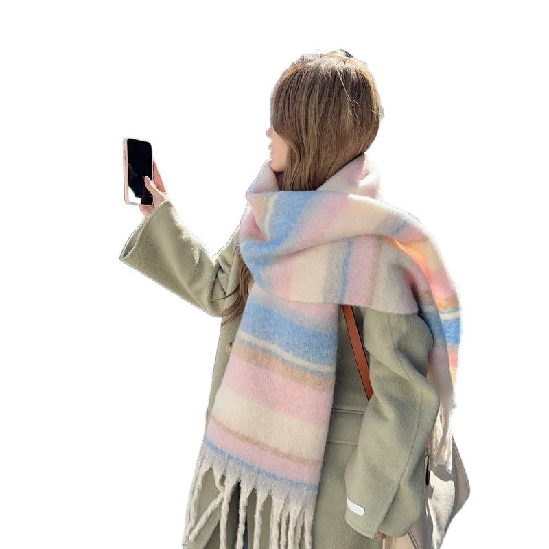 Merad sentido bufanda mujeres invierno 2024 nueva versión coreana multiplo engrosado mahai peluche caliente cuello cuello otoño Item Picture