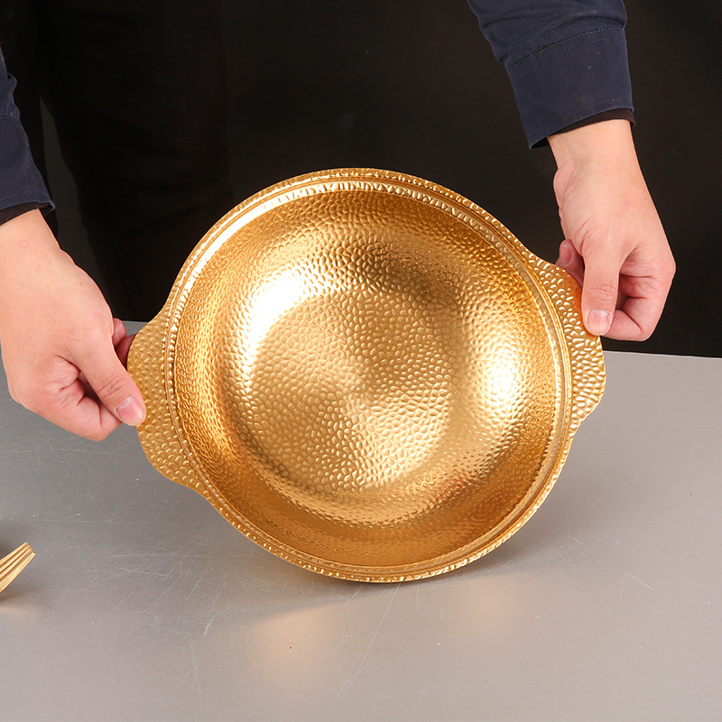 Stainless Steel Dry Ear Pot Sukiki Pot Hotel Abalone Plate Mixed Noodles Plate Spicy Fragrant Pot Plate Crayfish Plate details Picture