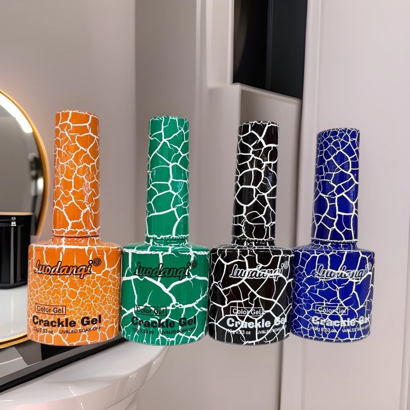 Cross-border bestseller nail crack glue, cracked marble texture burst, UV nail polish glue set wholesale for nail salons Application Scenario